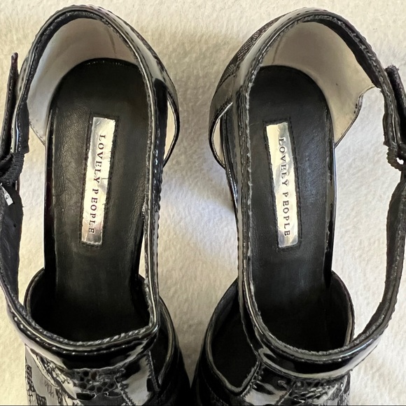NWOB Lovely People Leather Platform PeepToe Stilettos - Picture 11 of 16